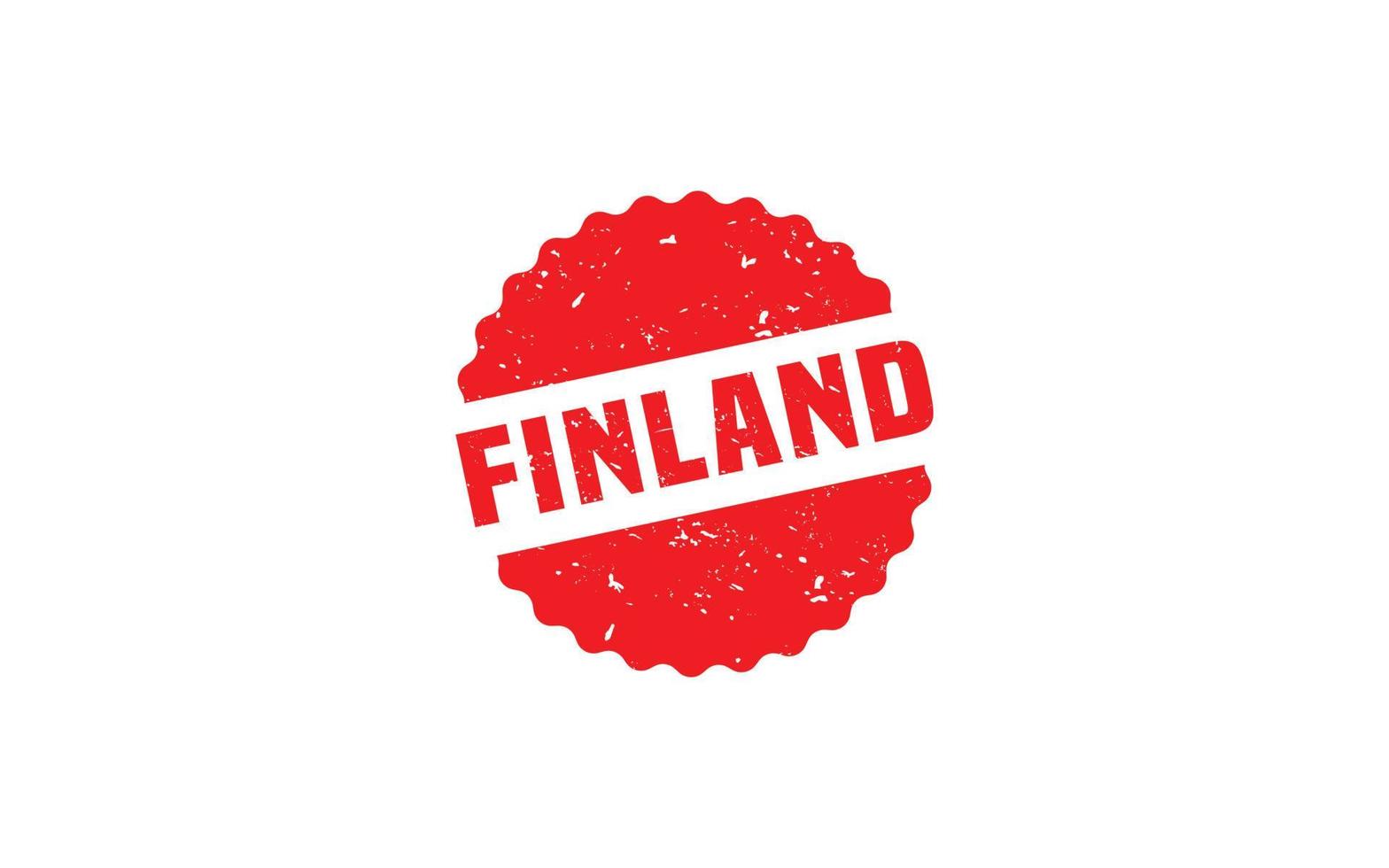 Finlandia francobollo gomma da cancellare con grunge stile su bianca sfondo vettore