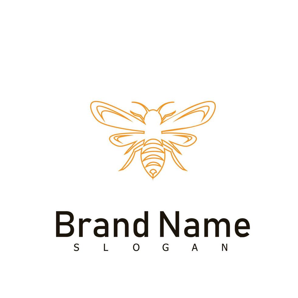 ape miele logo animale design simbolo vettore