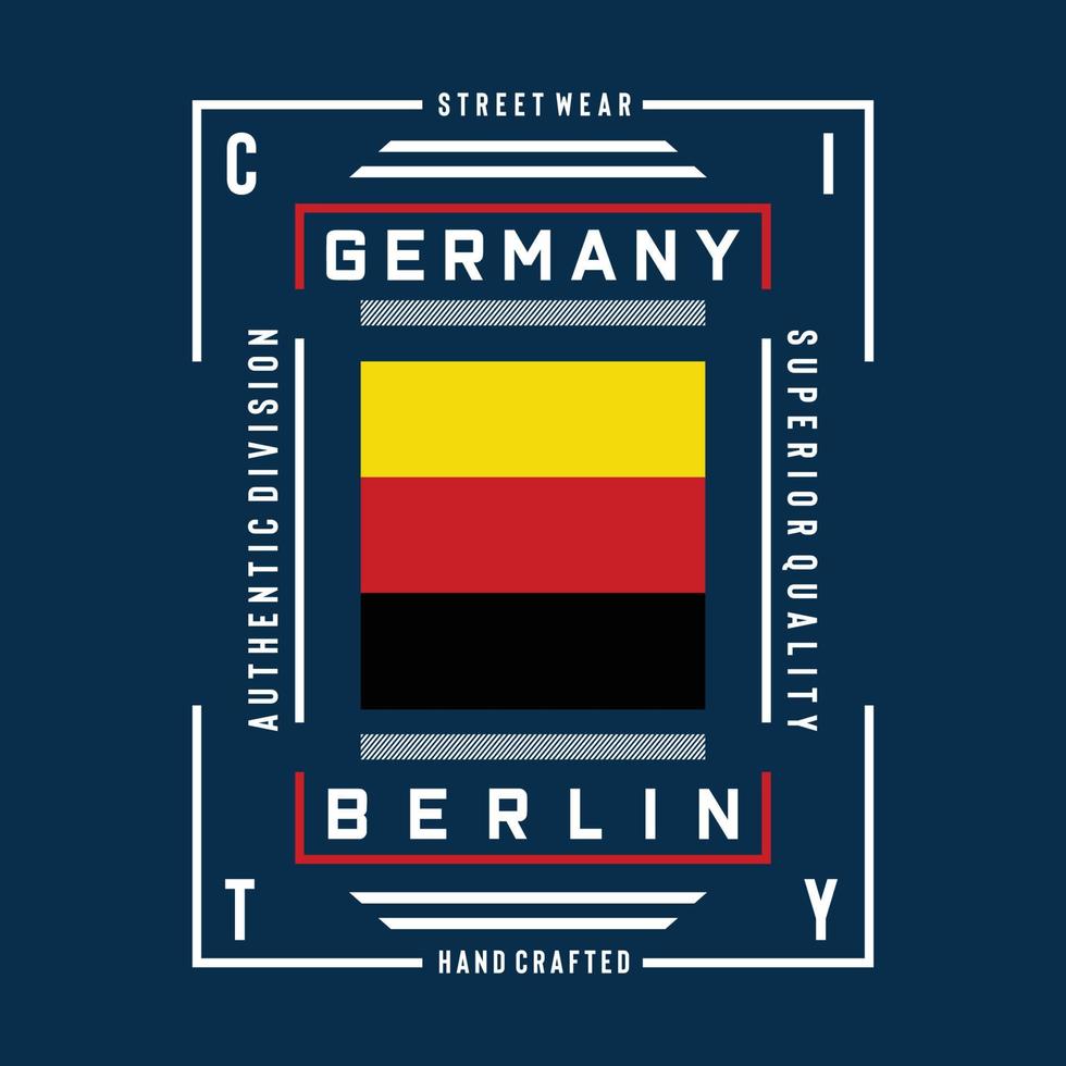 Berlino tipografia design per maglietta Stampa vettore