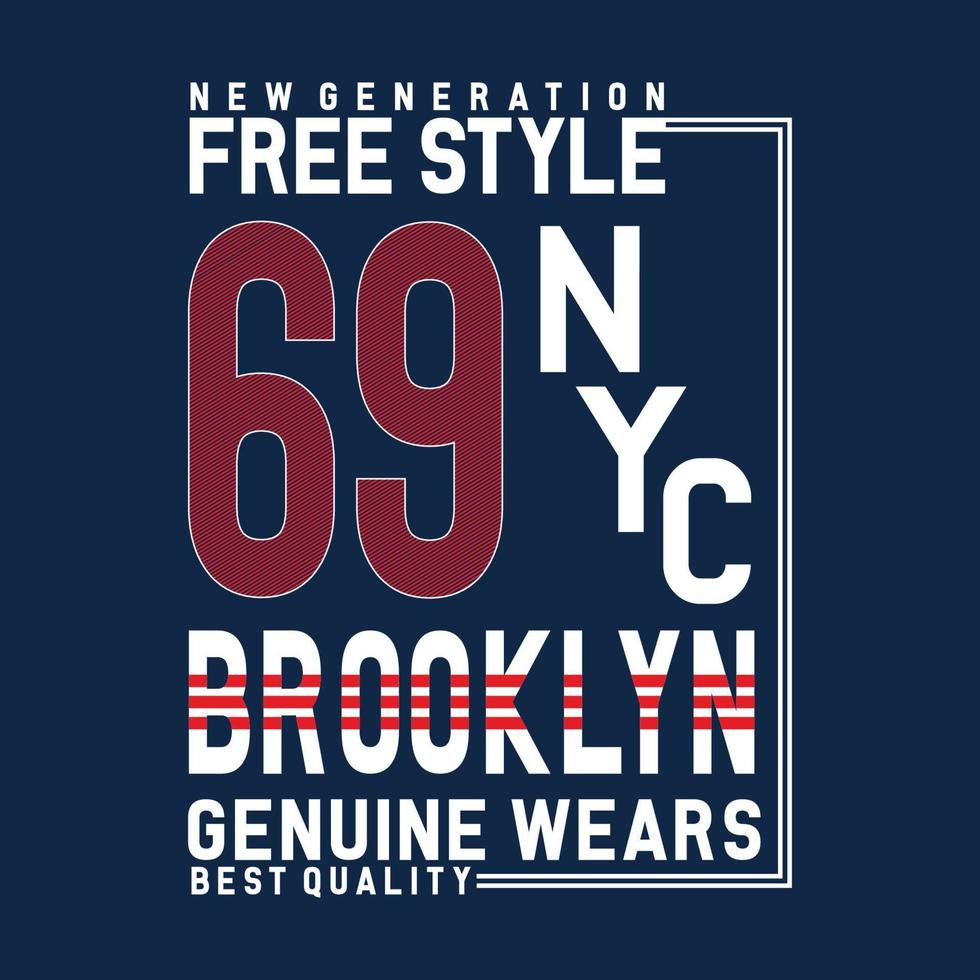 brooklyn, nyc tipografia design tee per t camicia Stampa e altro usi vettore