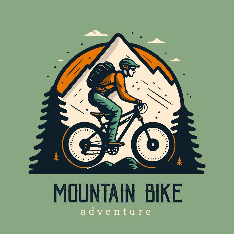 montagna bicicletta logo impostato collezione bicicletta discesa Vintage ▾ logo etichetta distintivo vettore