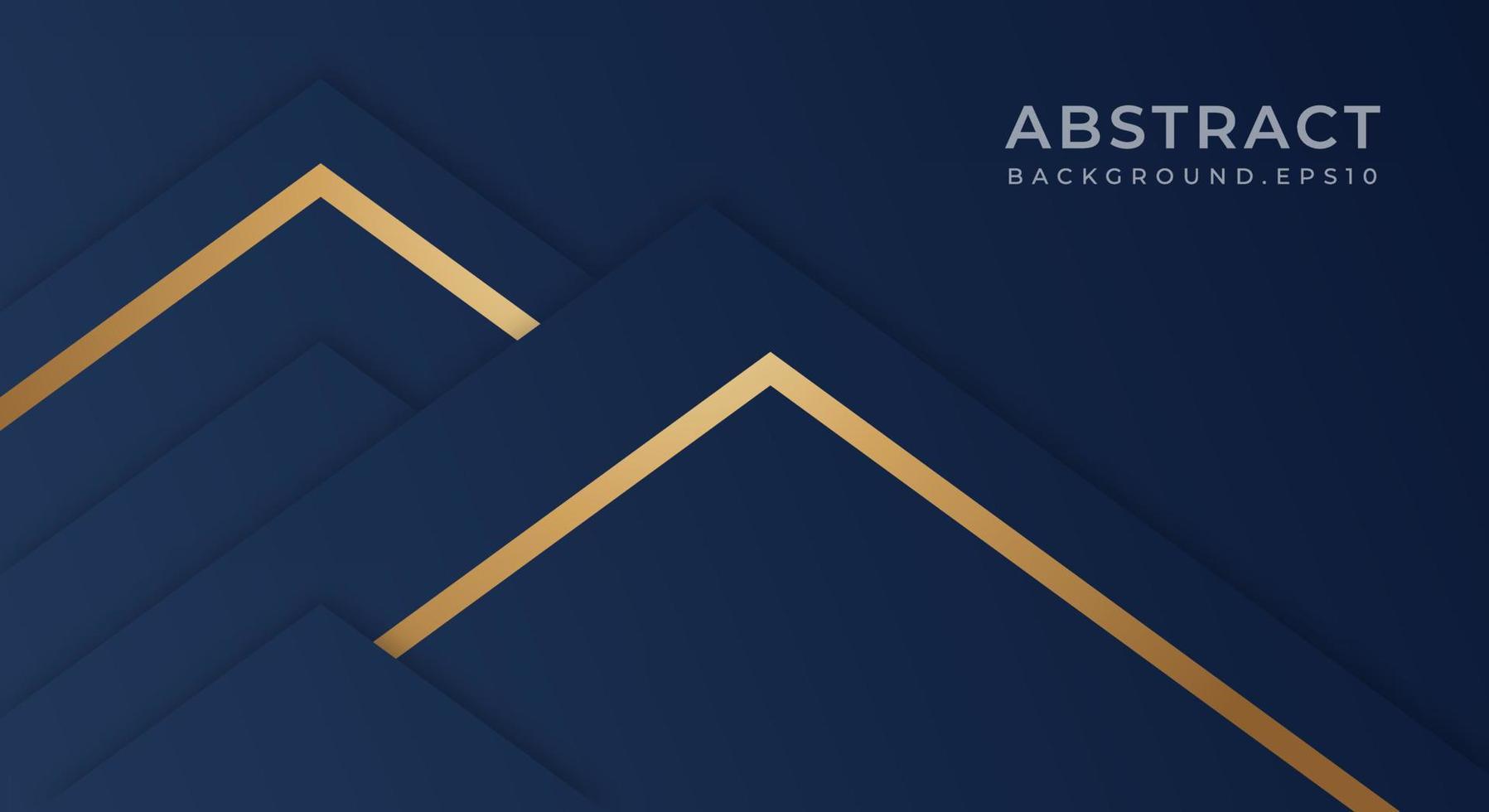 astratto premio buio blu geometrico sovrapposizione strato con strisce d'oro Linee lusso stile sfondo vettore