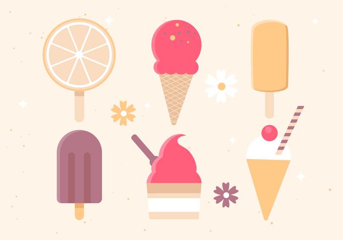 Illustrazioni di gelato vettoriali gratis