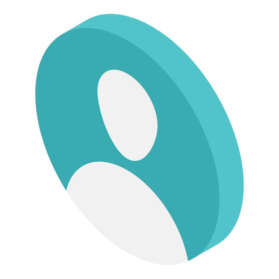 avatar icona, isometrico stile vettore