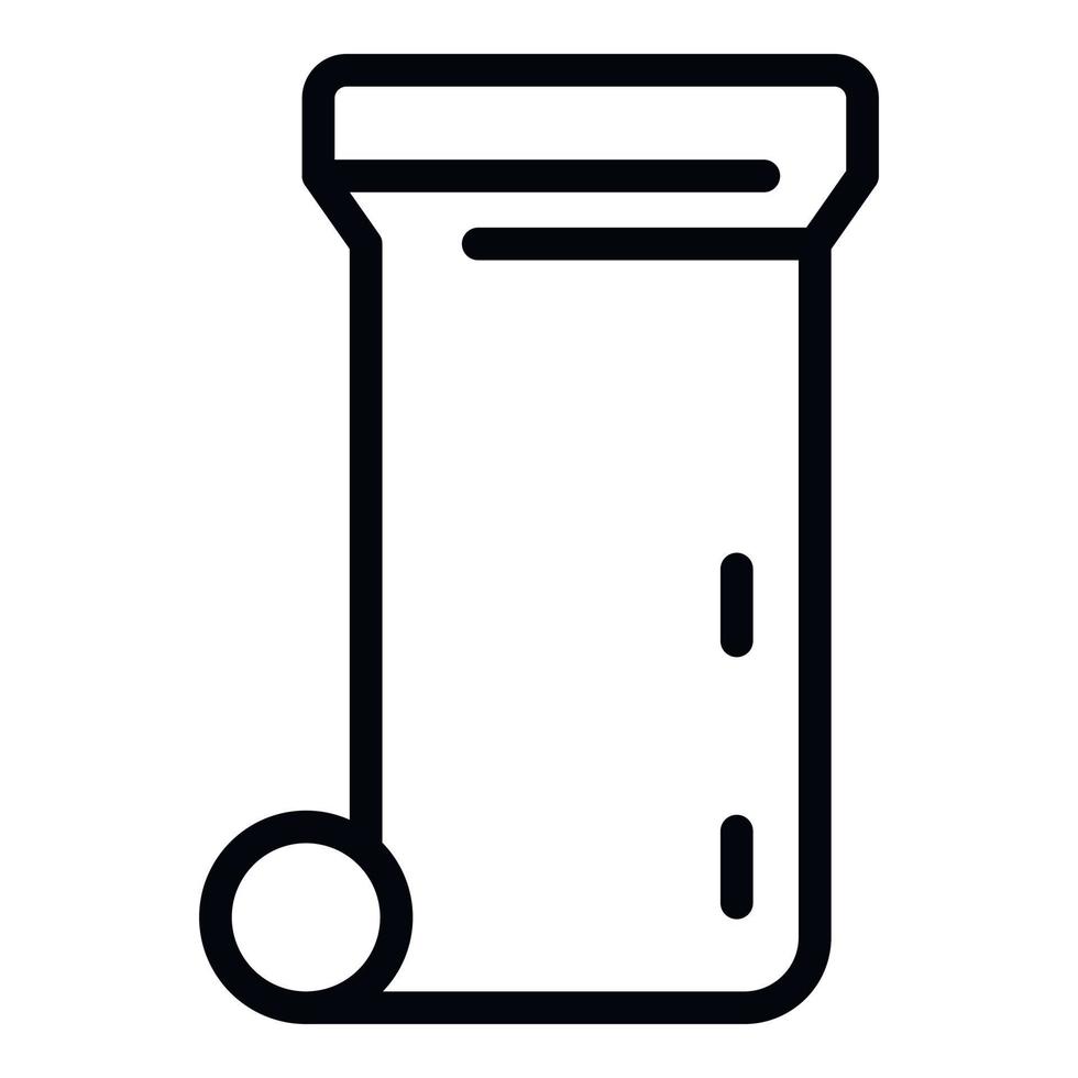 spazzatura può icona, schema stile vettore
