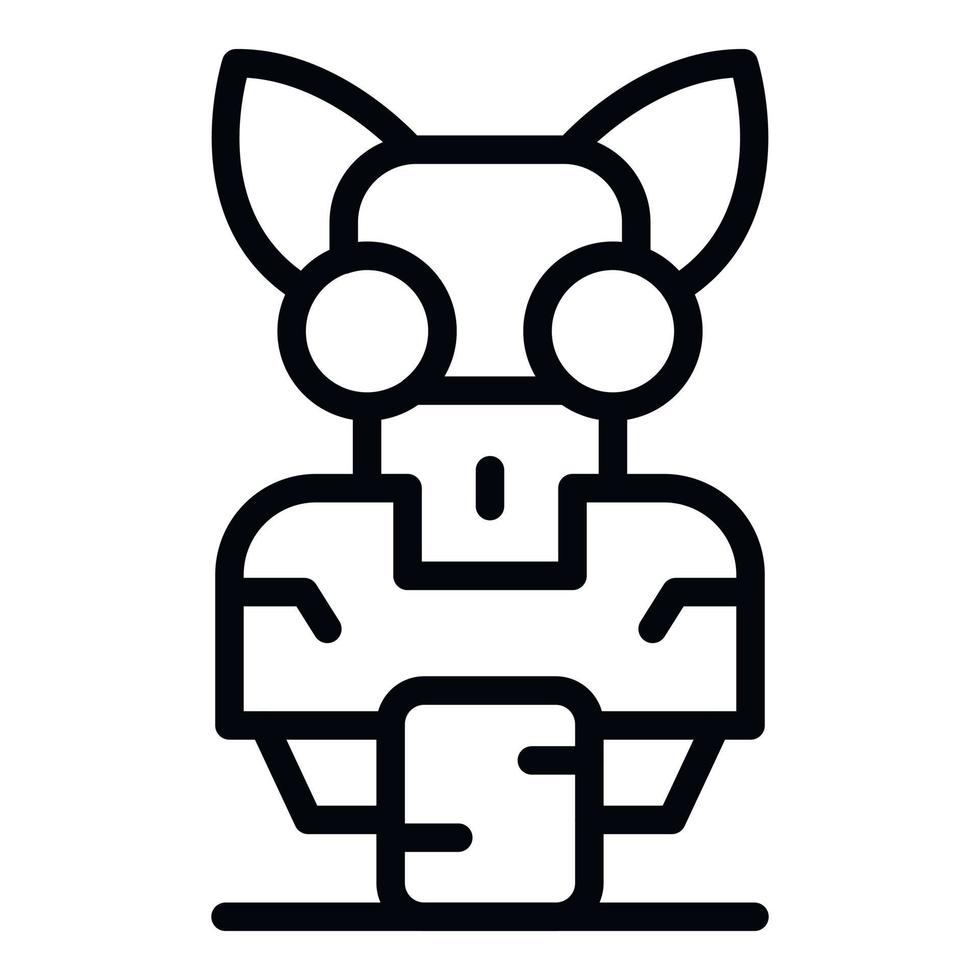 gatto robot icona, schema stile vettore