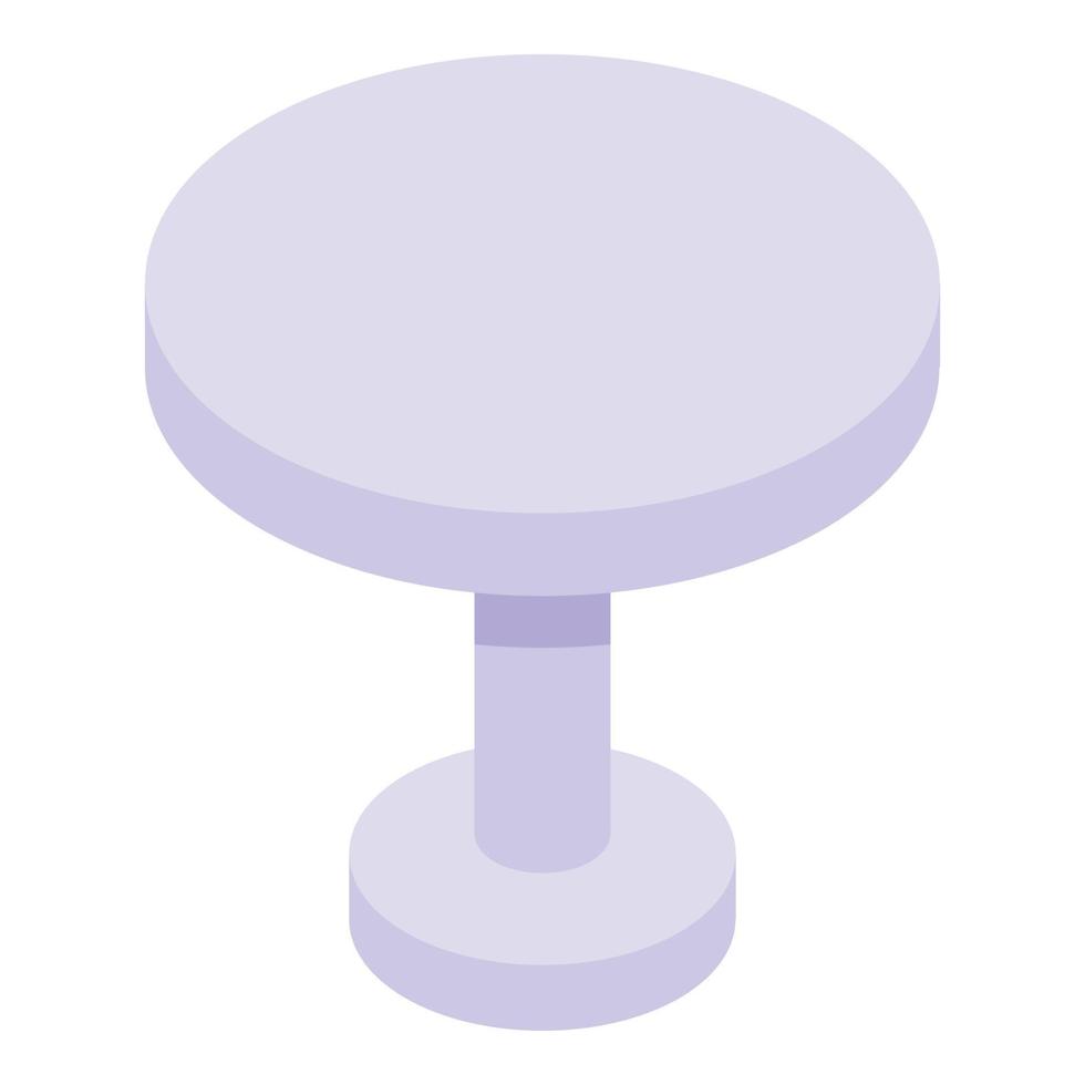 il giro tavolo icona, isometrico stile vettore
