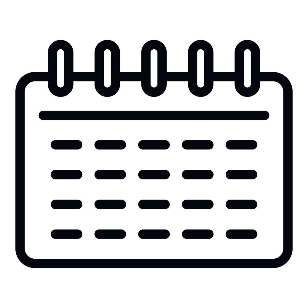 ufficio calendario icona, schema stile vettore