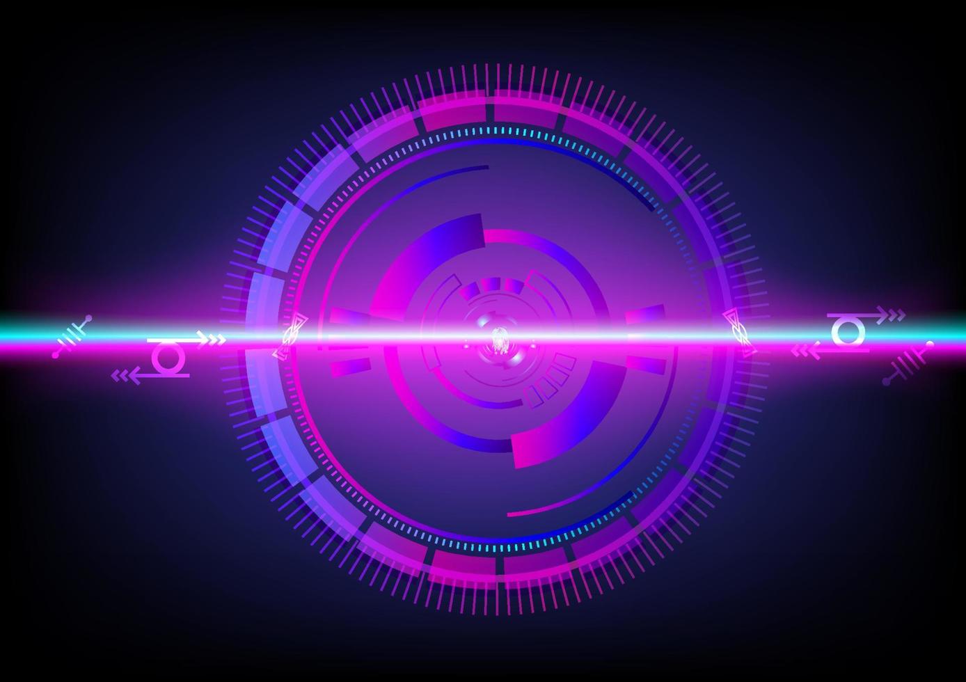 Natale Festival moderno Tech cerchio laser leggero elettricità sistema tecnologia astratto sfondo vettore illustrazione
