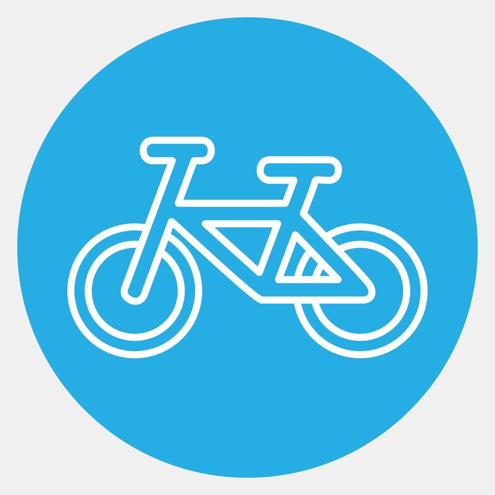icona bicicletta. mezzi di trasporto elementi. icone nel blu stile. bene per stampe, manifesti, logo, cartello, annuncio, eccetera. vettore