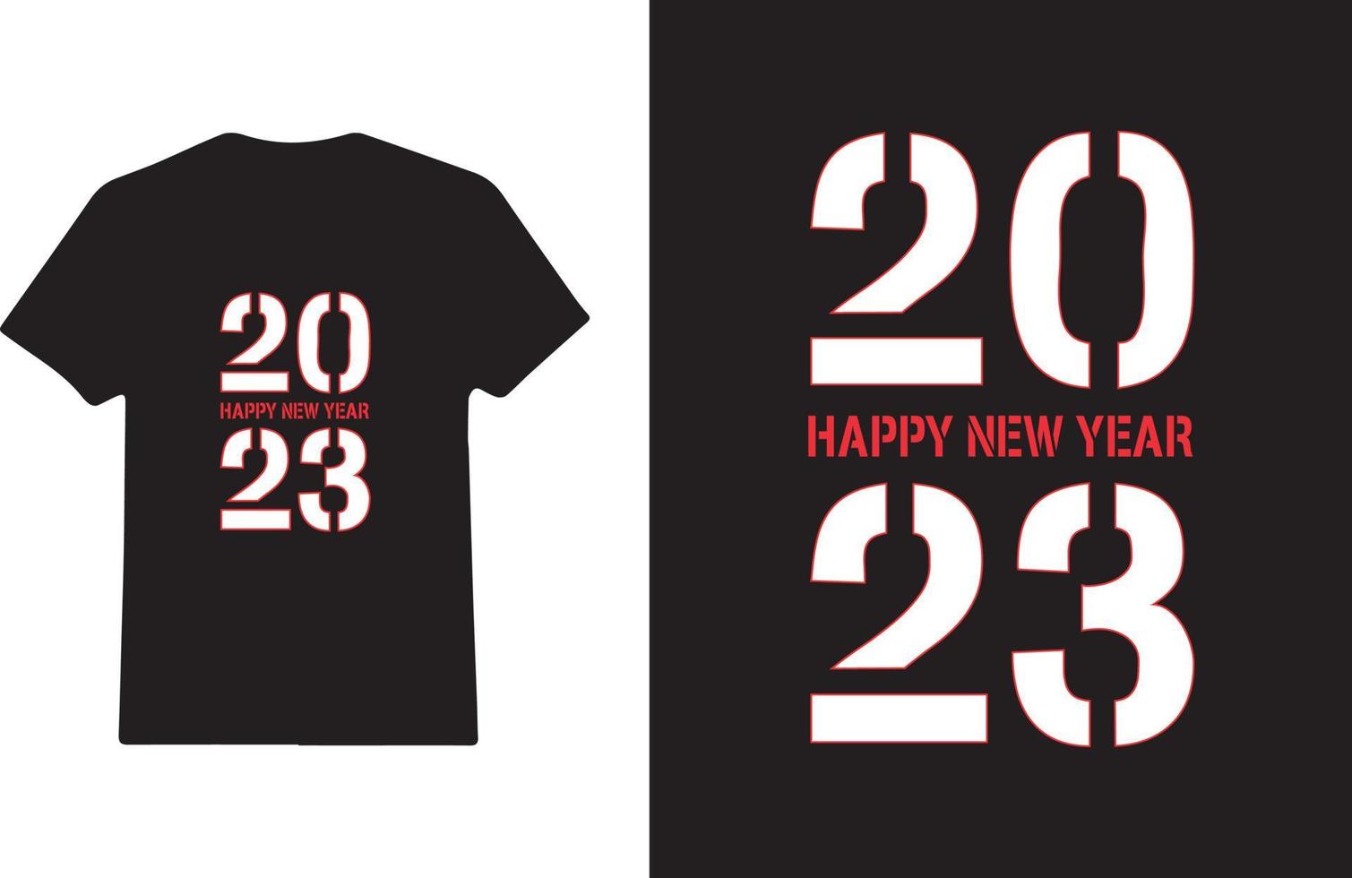 2023 t camicia disegno, nuovo anno t camicia design 2023 vettore