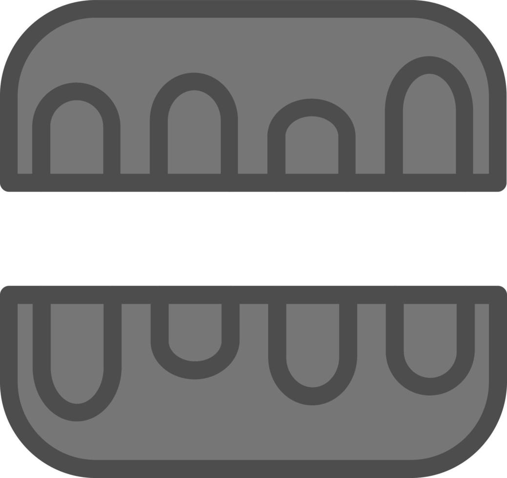 denti Aperto vettore icona design