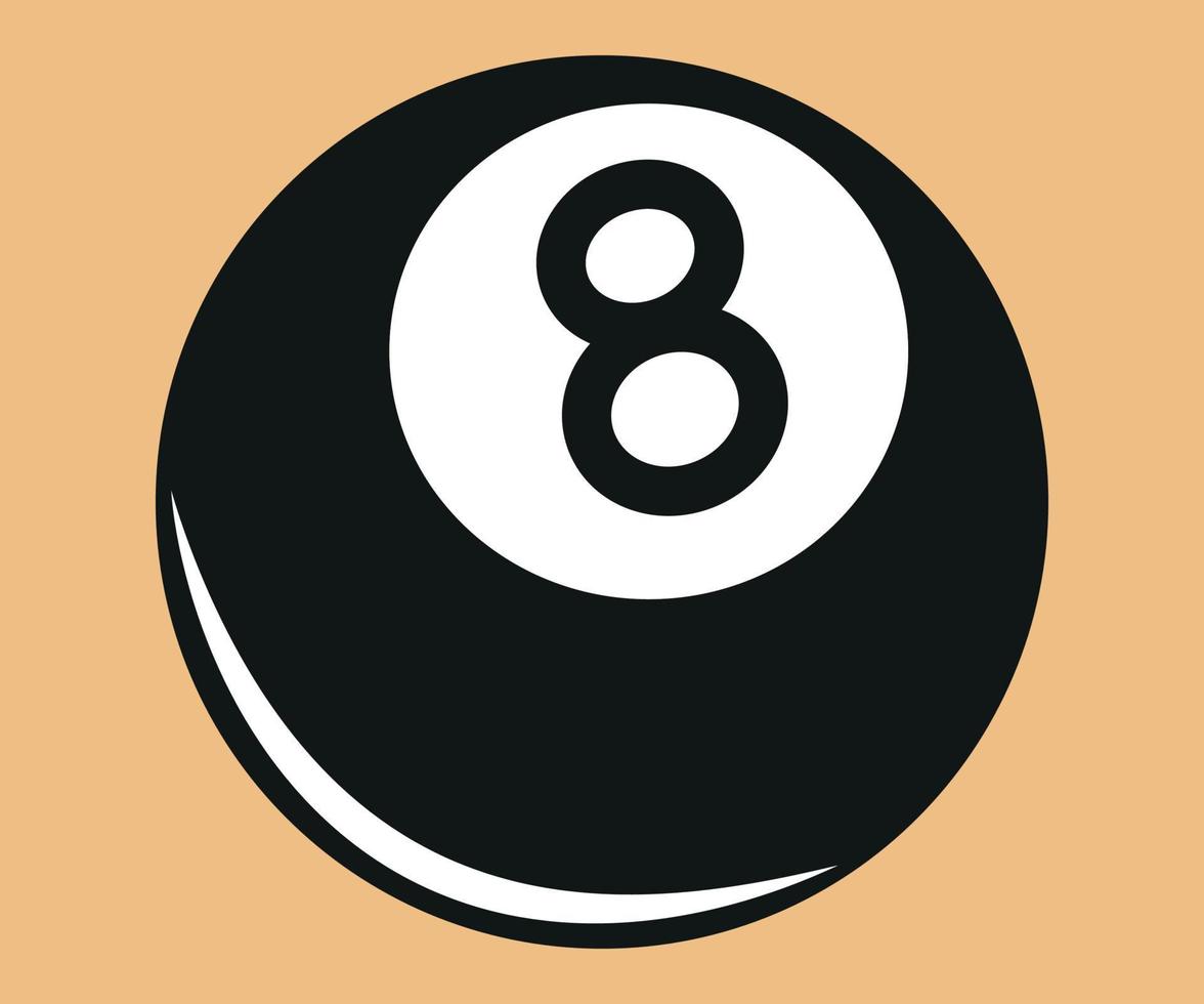 otto palla piatto design vettore illustrazione isolato