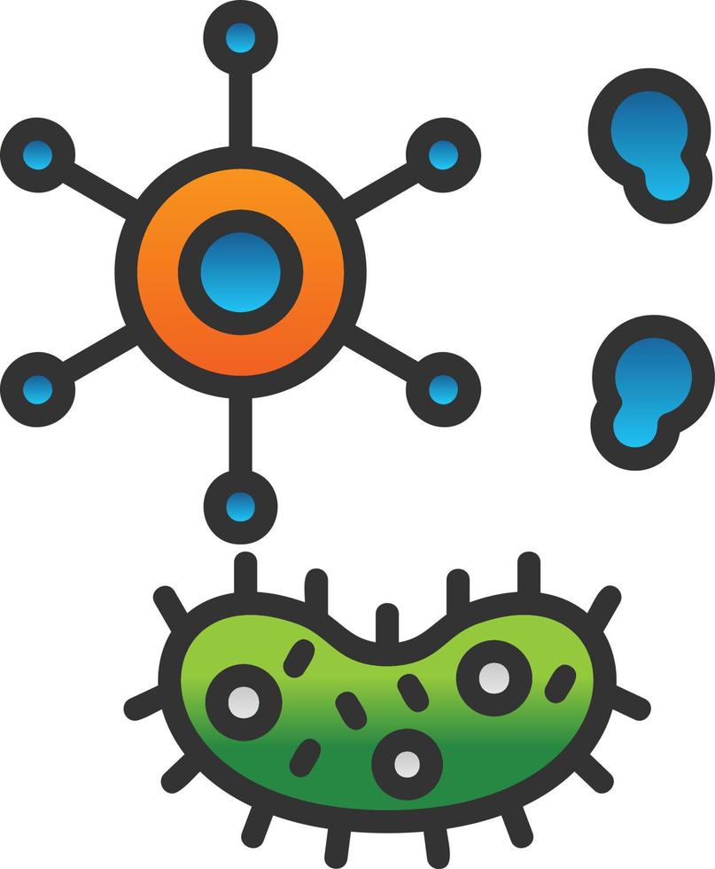 batteri e virus vettore icona design