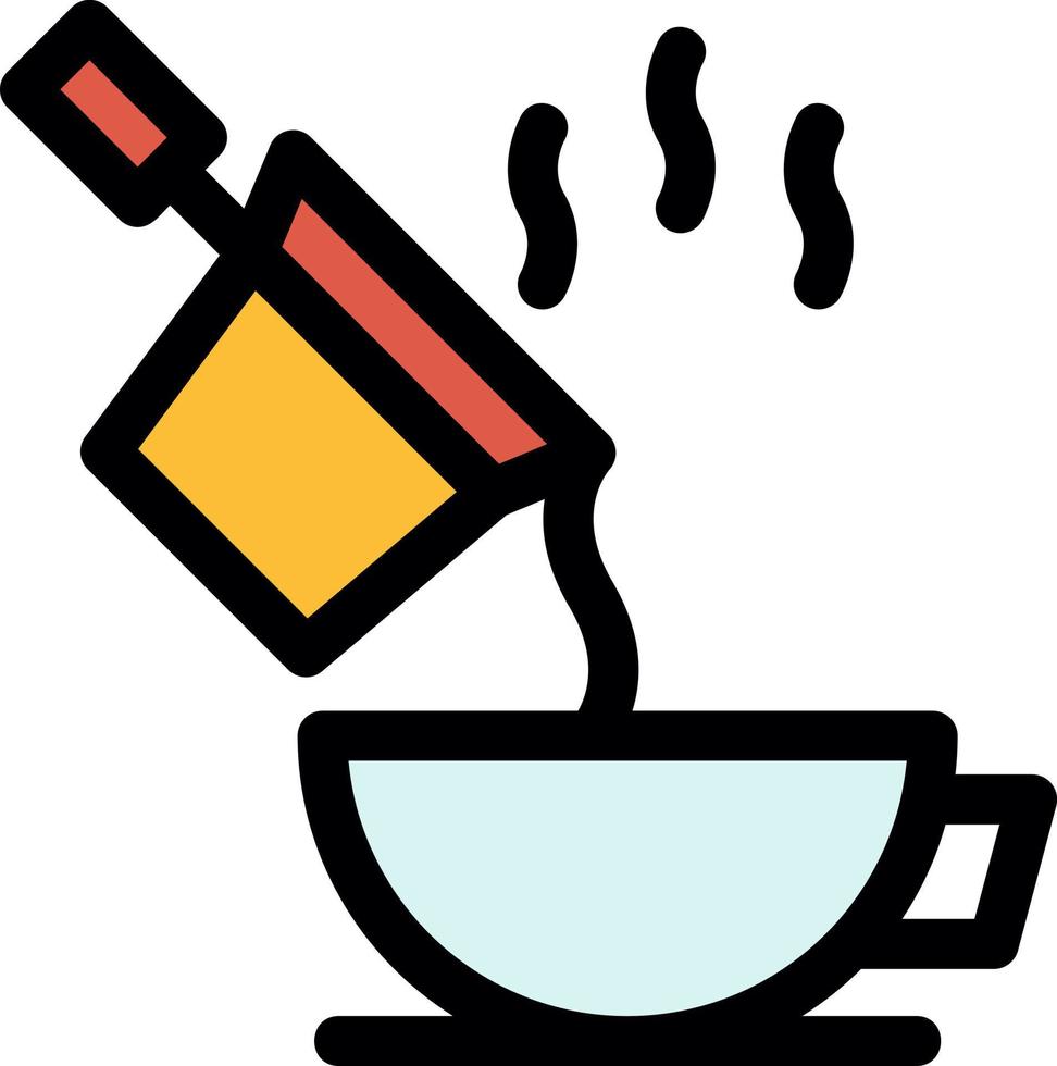 versare caffè vettore icona design