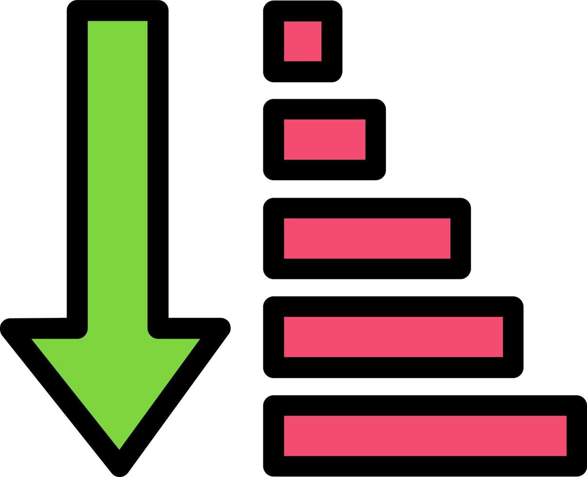 ordinare quantità su alt vettore icona design