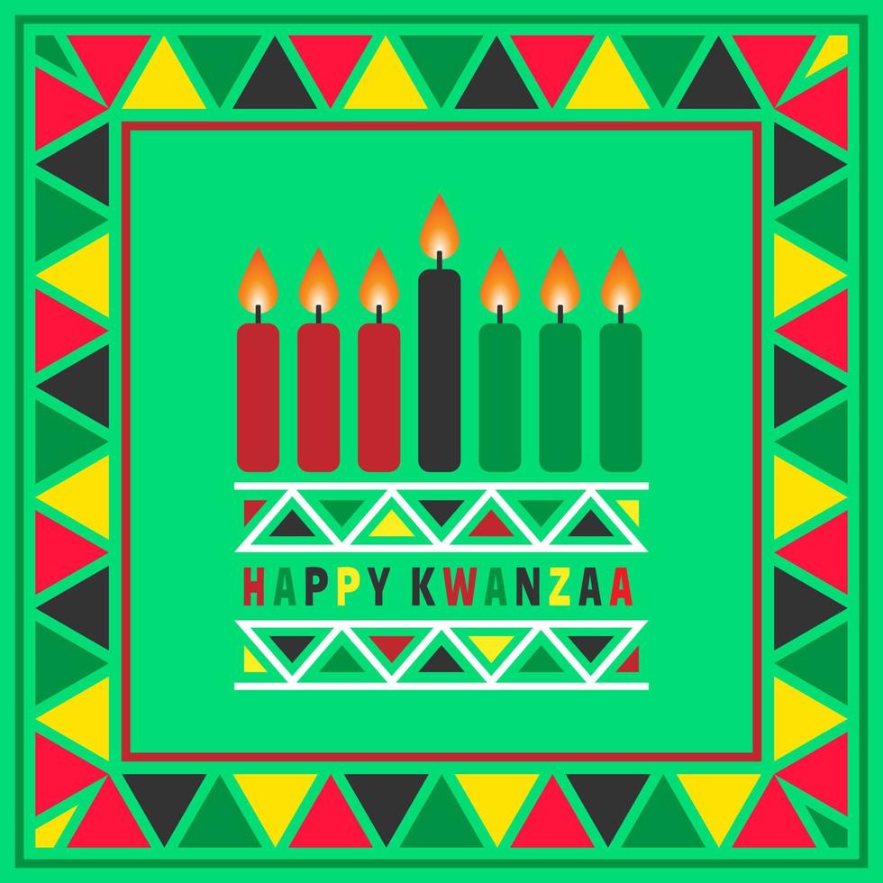 contento Kwanzaa saluto carta vettore