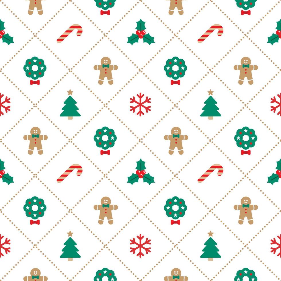 carino allegro Natale albero rosso verde blu Natale albero trattino linea diagonale banda a strisce linea maglia griglia scacchi plaid tartan bufalo Scott percalle sfondo senza soluzione di continuità modello per Natale Festival vettore