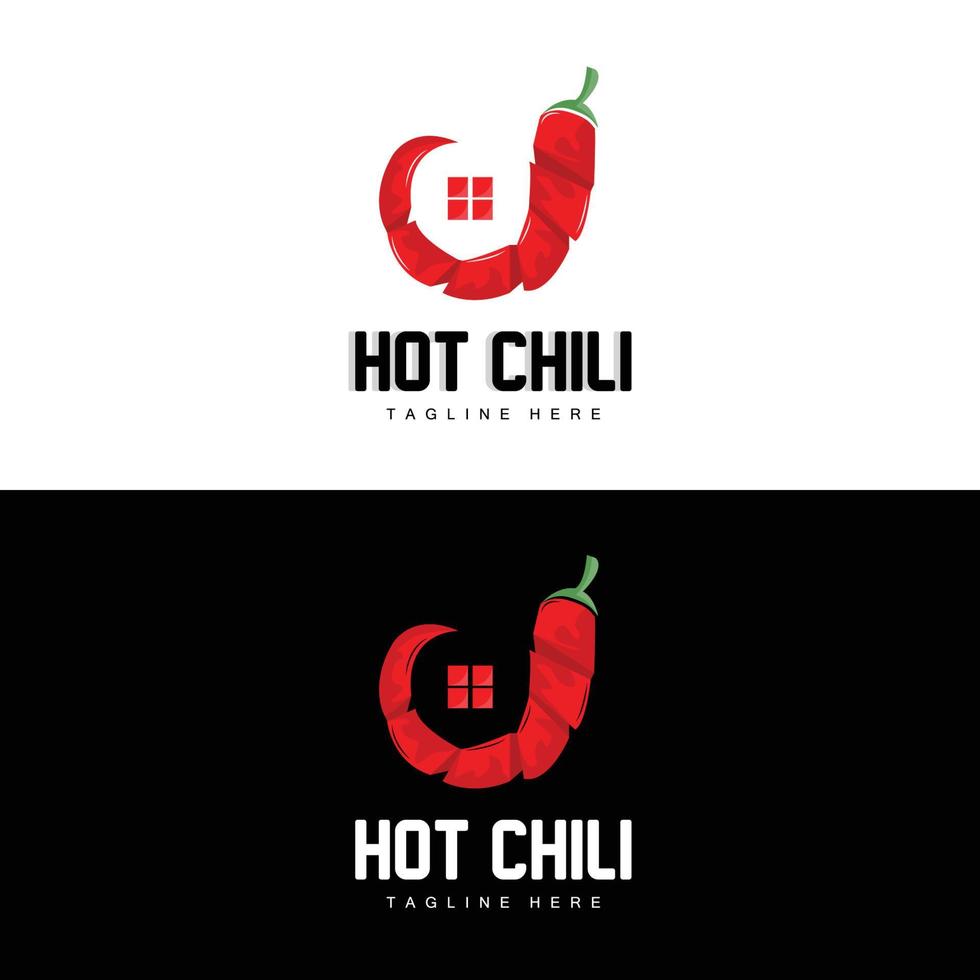 rosso chili logo, caldo chili peperoni vettore, chili giardino Casa illustrazione, azienda Prodotto marca illustrazione vettore