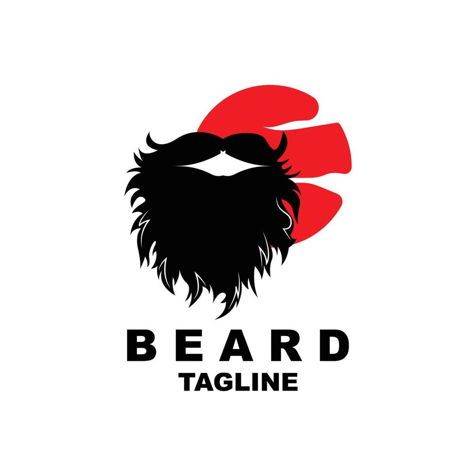 barba logo disegno, maschio Guarda capelli vettore, Uomini barbiere stile design vettore