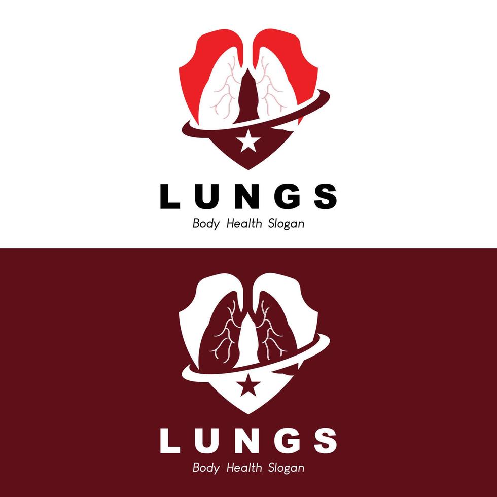 polmoni logo disegno, corpo organo Salute cura vettore illustrazione
