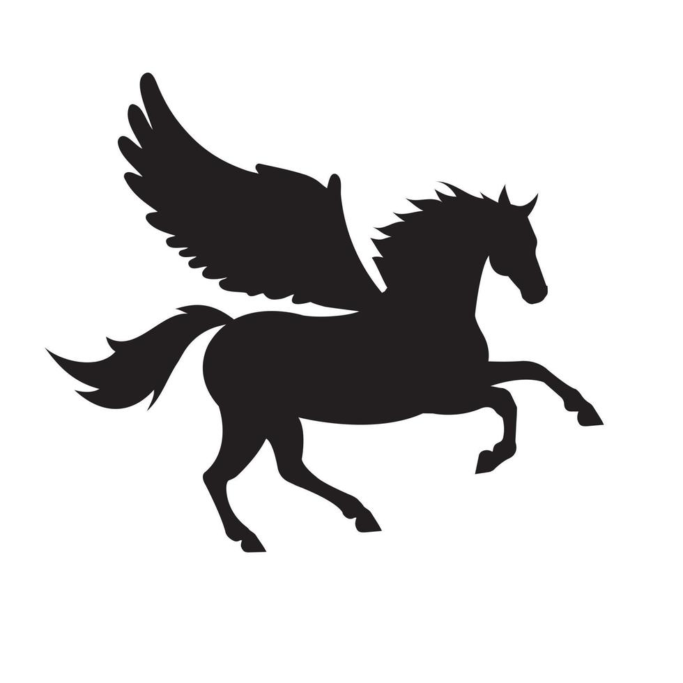 vettore Pegasus silhouette