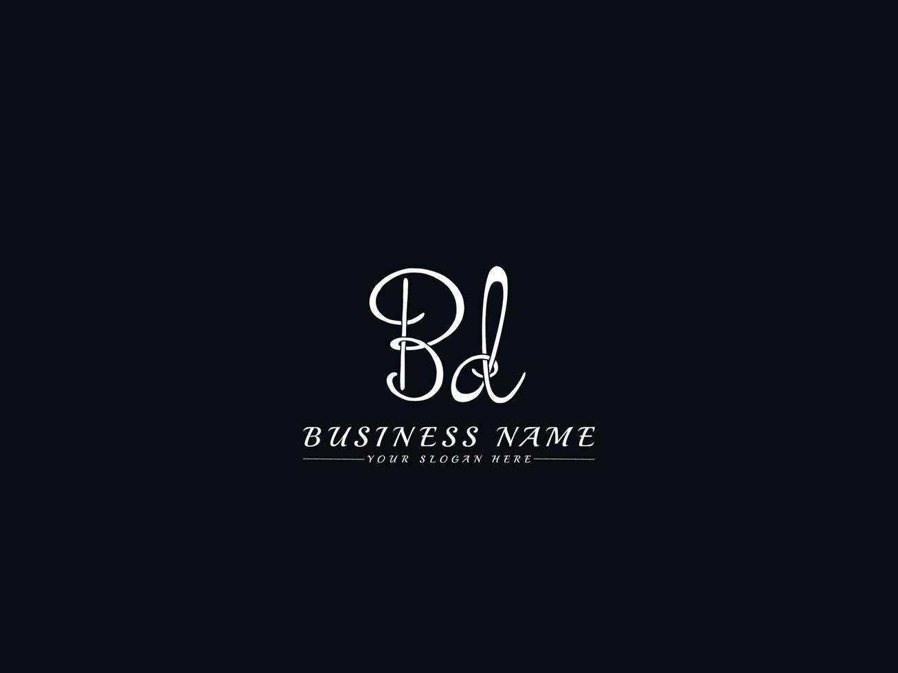 iniziale bd db firma logo, firma bd logo lettera vettore