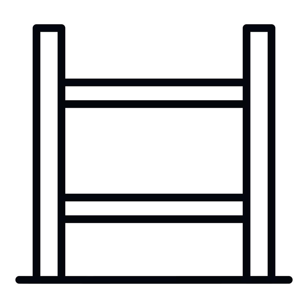 vuoto magazzino cremagliera icona, schema stile vettore