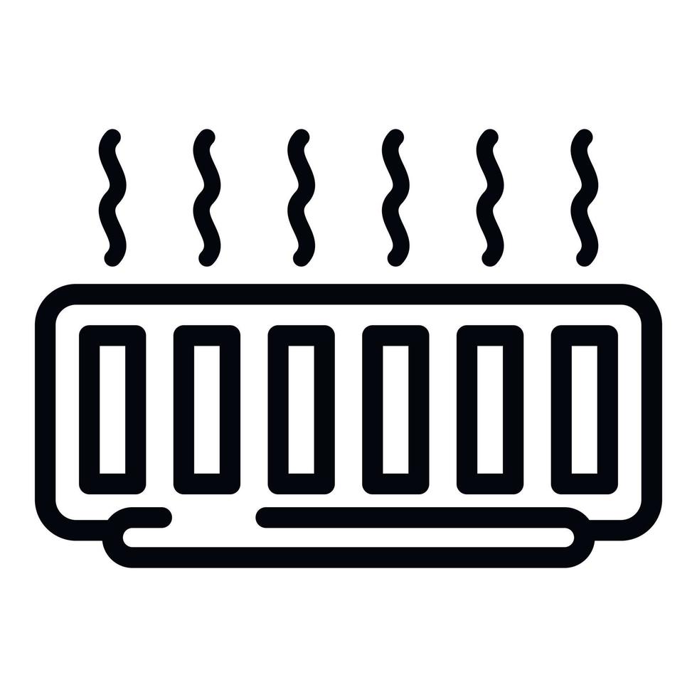 camera riscaldatore icona, schema stile vettore