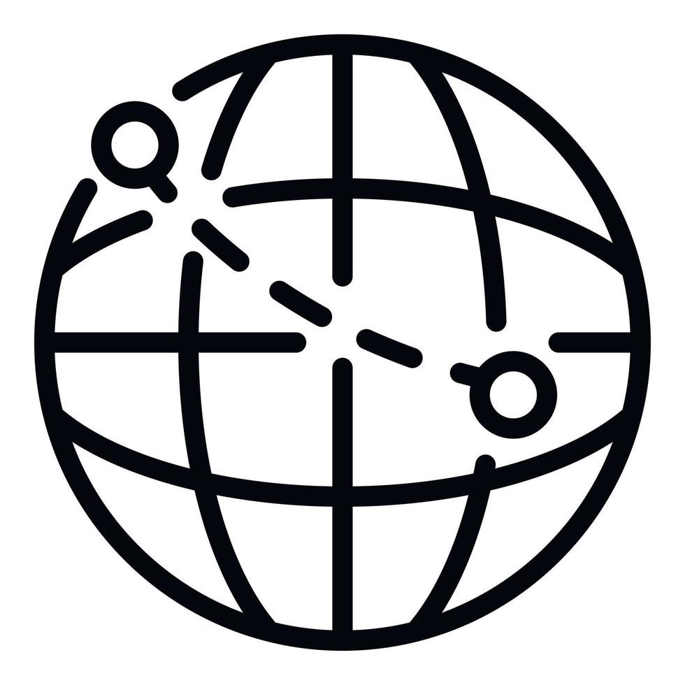 globale viaggio icona, schema stile vettore