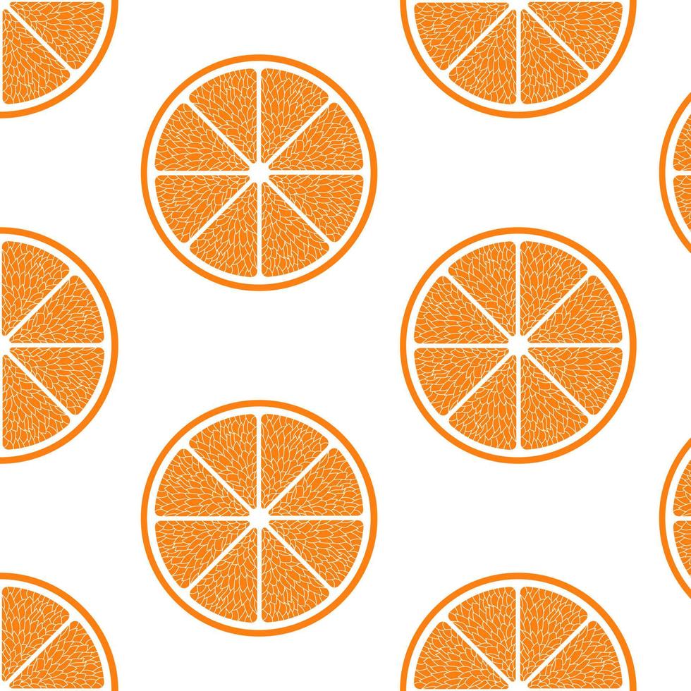 senza soluzione di continuità vettore modello di arance su bianca sfondo. per involucro carta, sfondi, striscioni, tessuto, coperture