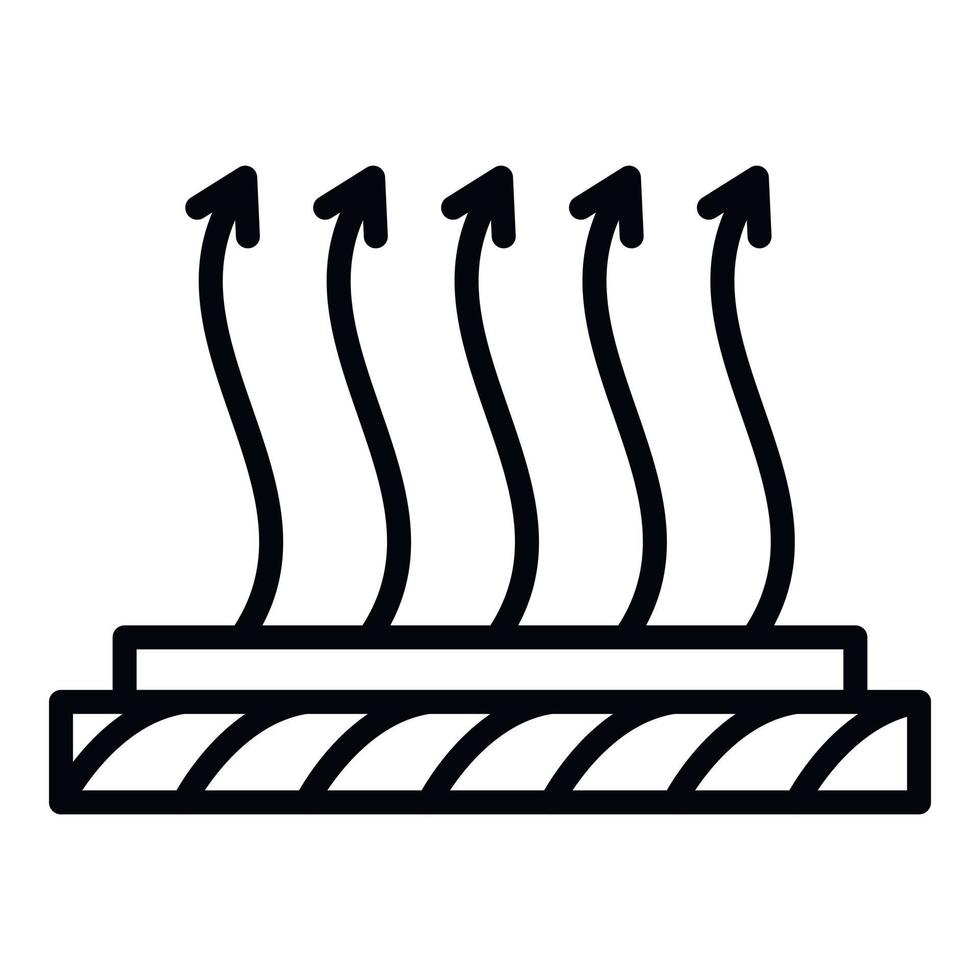 traspirante cotone icona, schema stile vettore