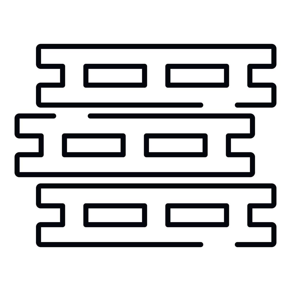 pallet pila icona, schema stile vettore