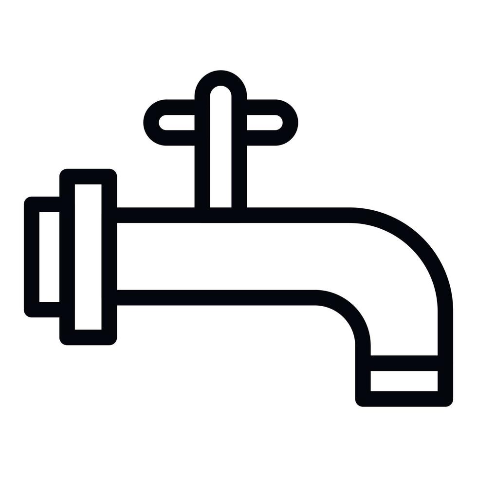 italiano rubinetto icona, schema stile vettore