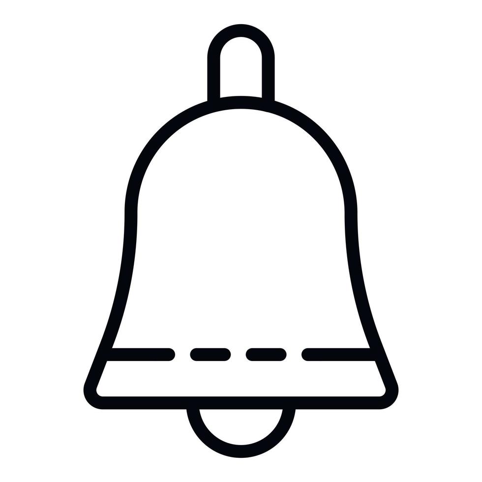 scuola campana icona, schema stile vettore