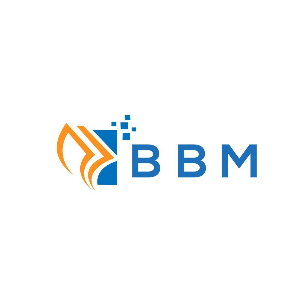 bm credito riparazione contabilità logo design su bianca sfondo. bm creativo iniziali crescita grafico lettera logo concetto. bm attività commerciale finanza logo design. vettore