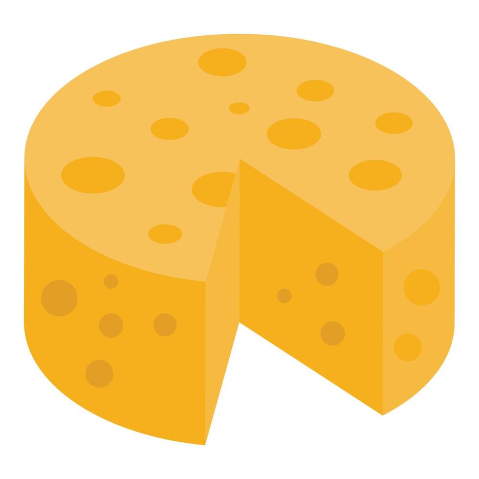 formaggio icona, isometrico stile vettore