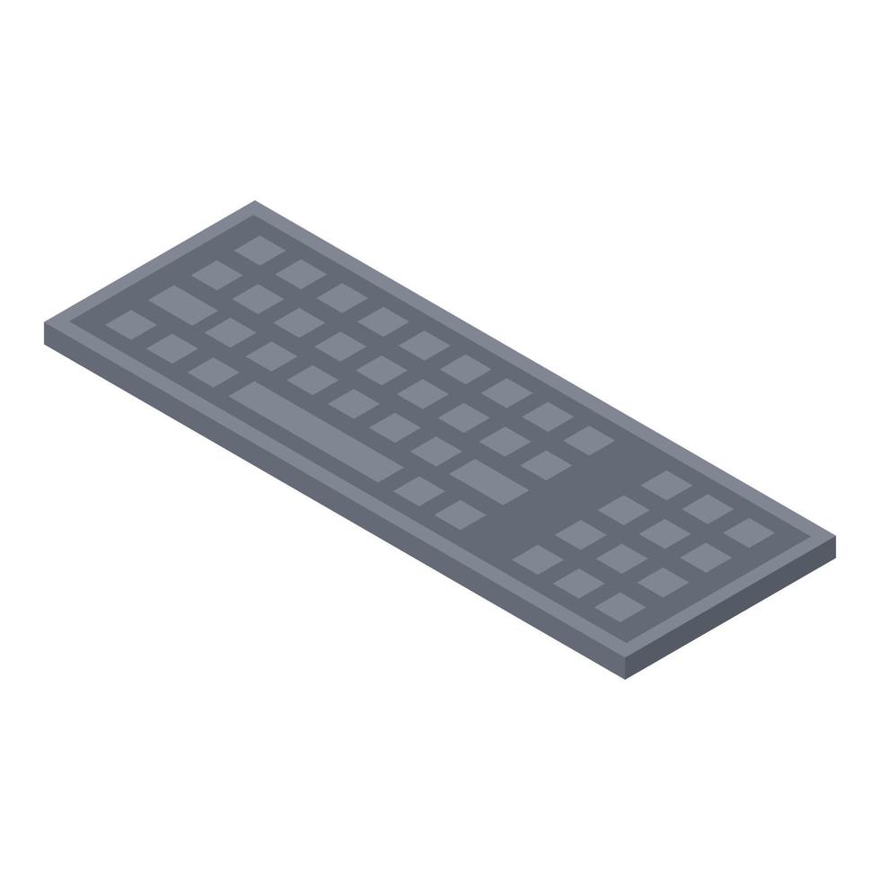 tastiera plastica icona, isometrico stile vettore