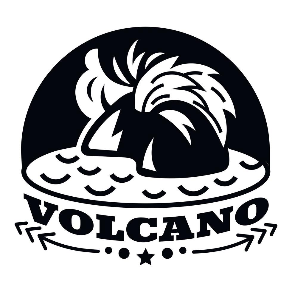 vulcano logo, semplice stile vettore