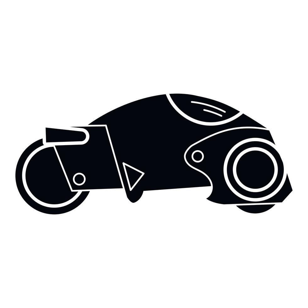 futuristico motocicletta icona, semplice stile vettore