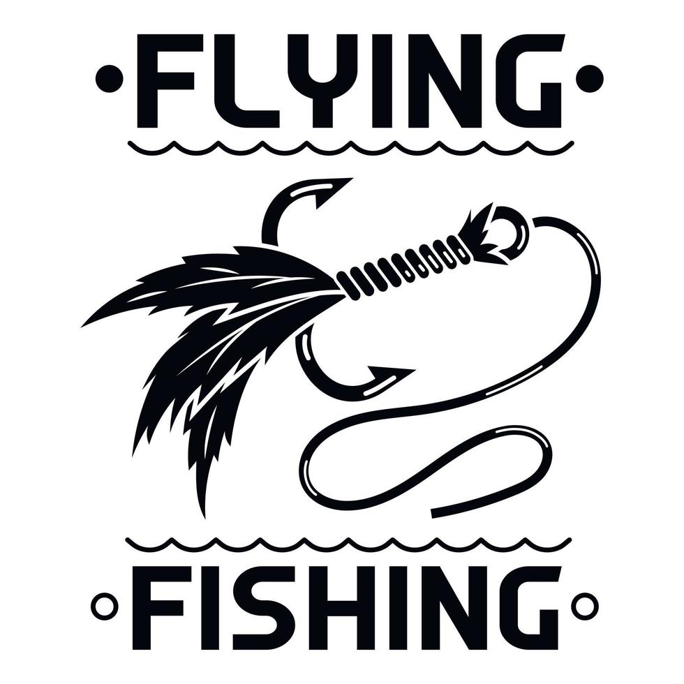volante pesca logo, semplice stile vettore