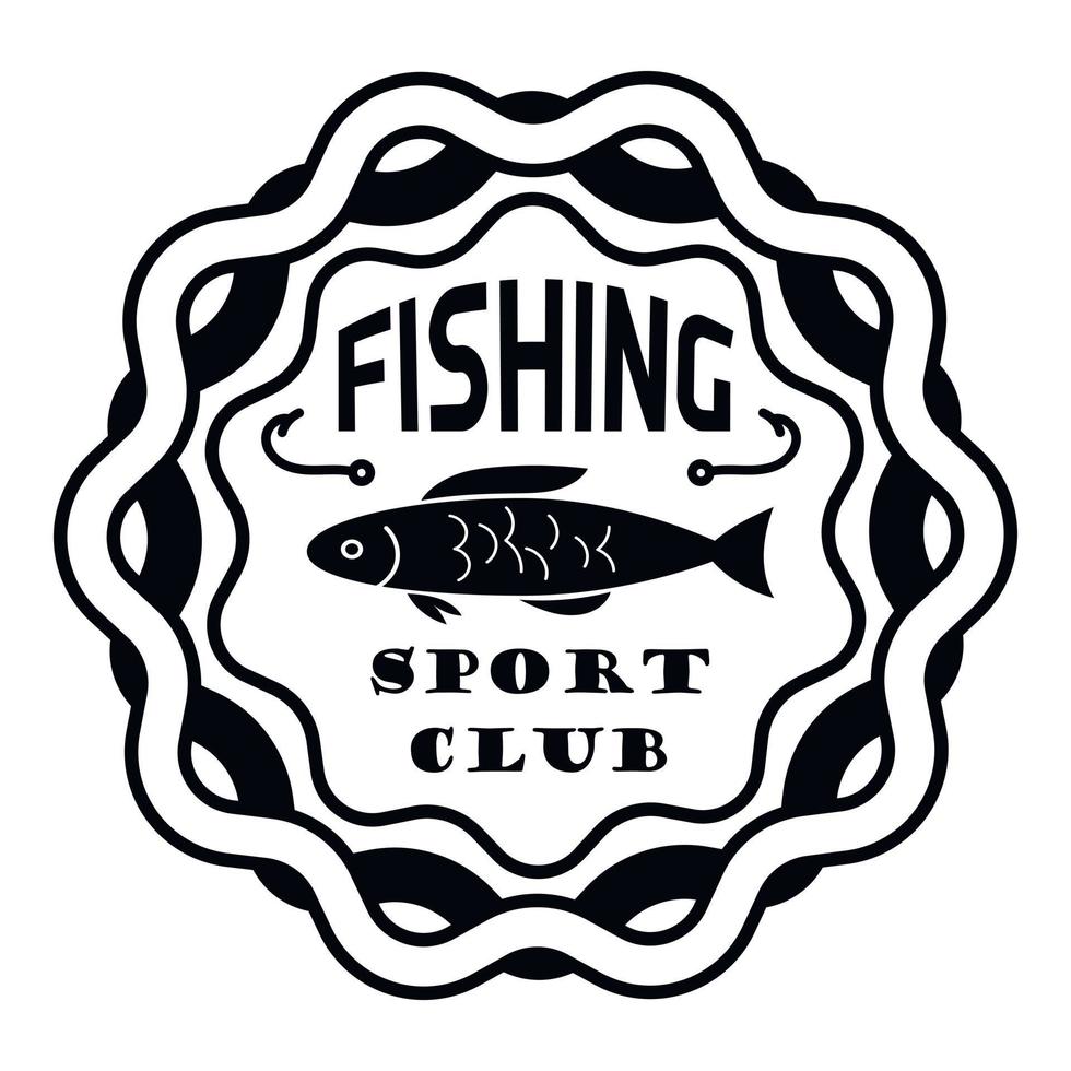 pesca sport club logo, semplice stile vettore