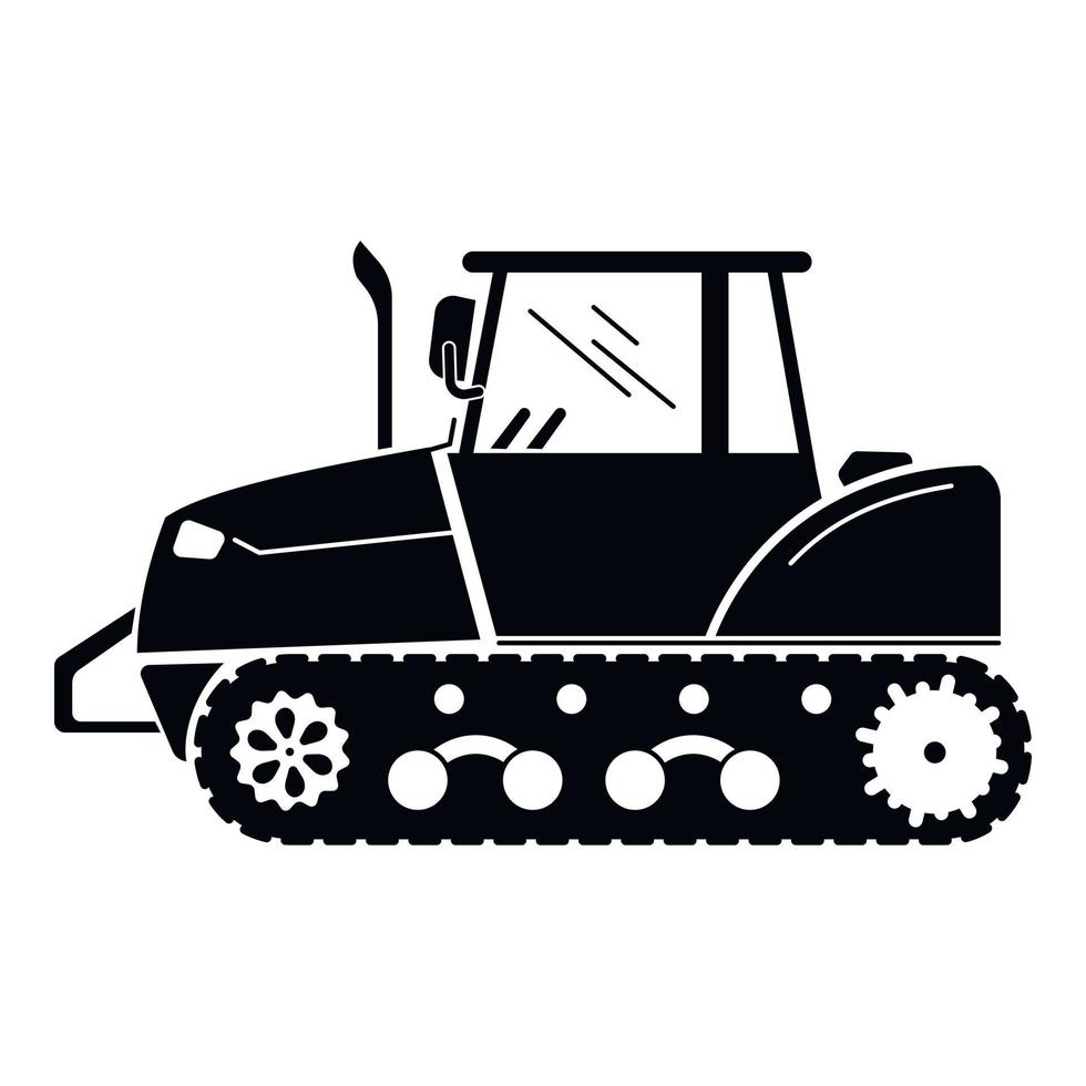 azienda agricola crawler icona, semplice stile vettore