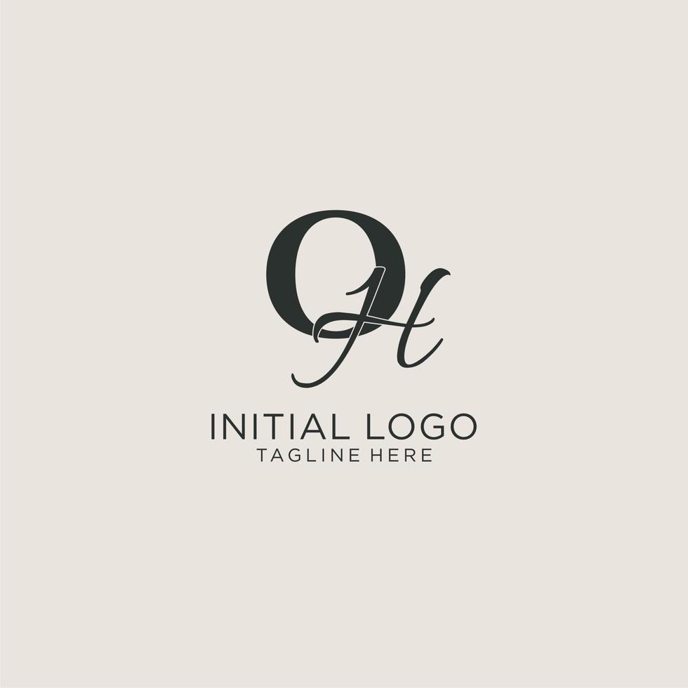 iniziali Oh lettera monogramma con elegante lusso stile. aziendale identità e personale logo vettore