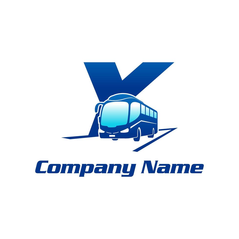 iniziale y autobus logo vettore