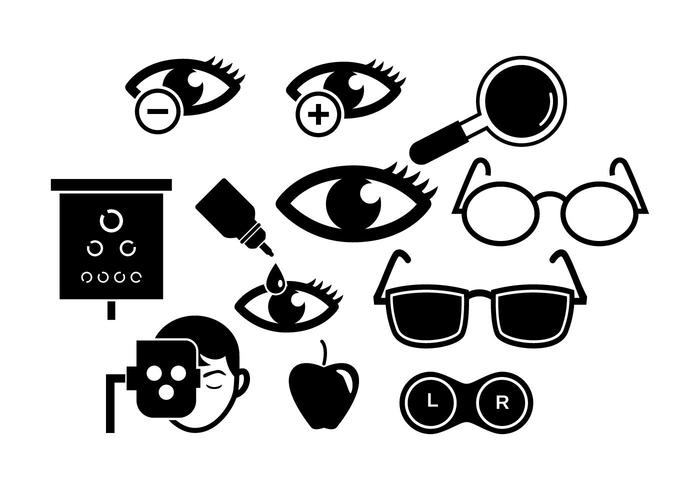 Occhio dottore Silhouette Icon Vector gratuito