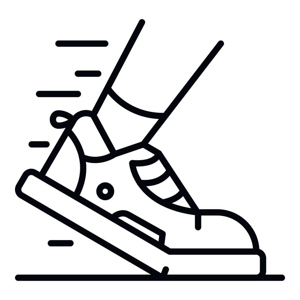 Triathlon scarpa icona, schema stile vettore
