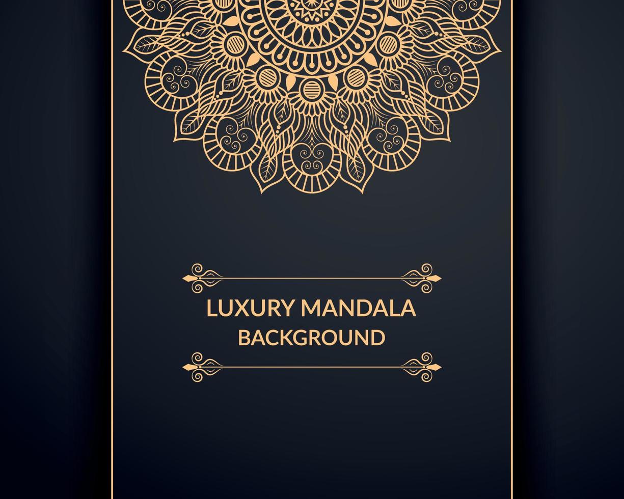 lusso ornamentale mandala sfondo design con d'oro mandala gratuito vettore file