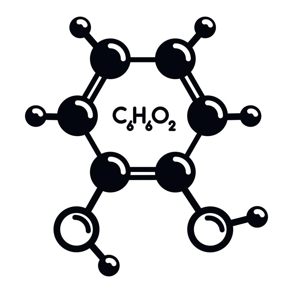 catech molecola icona, semplice stile vettore