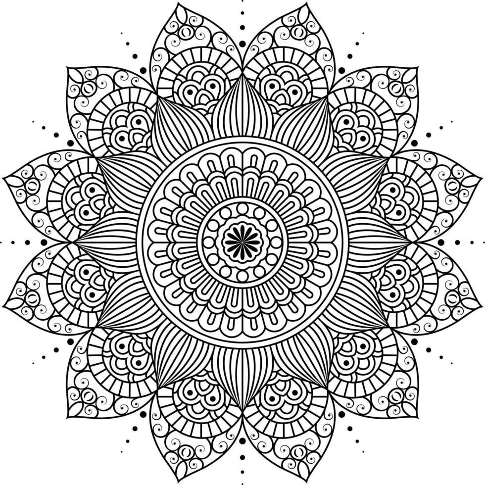 floreale mandala colorazione pagine gratuito vettore file